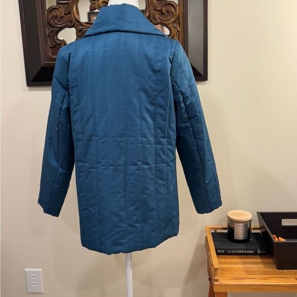 Dennis by Dennis Basso Navy/teal coat. - Picture 4 of 5